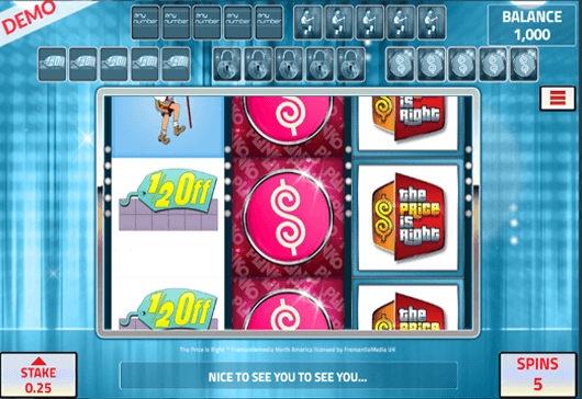 The Price is Right Slingo game demo